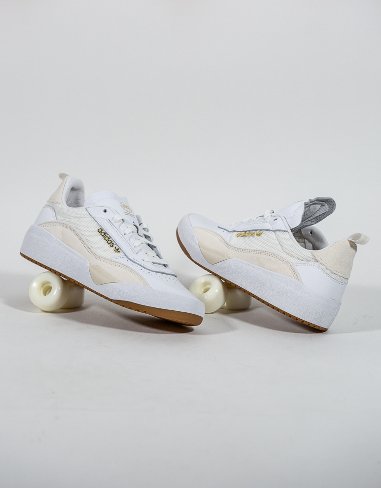 adidas liberty cup white gum & gold shoes
