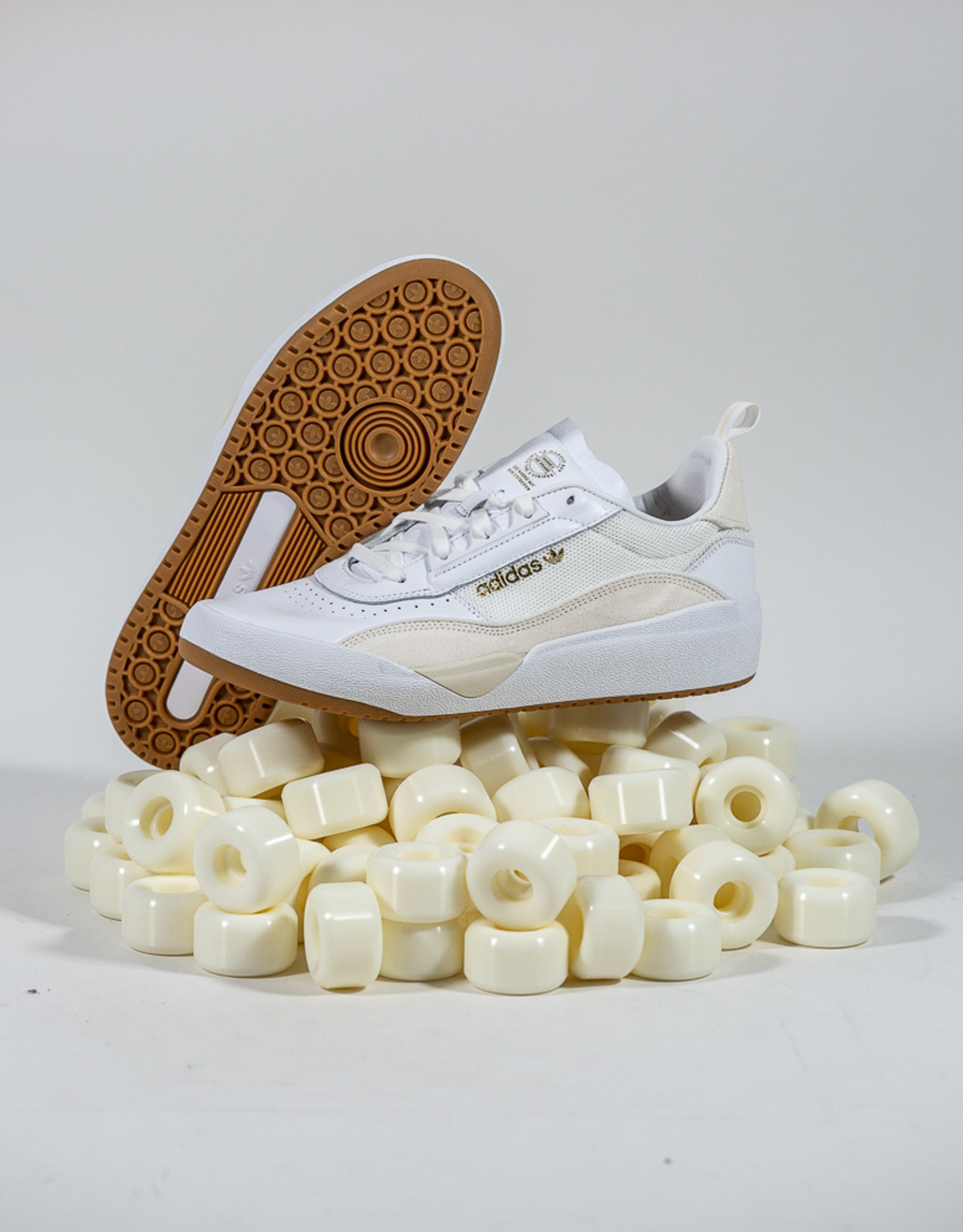 adidas liberty cup white gum & gold shoes