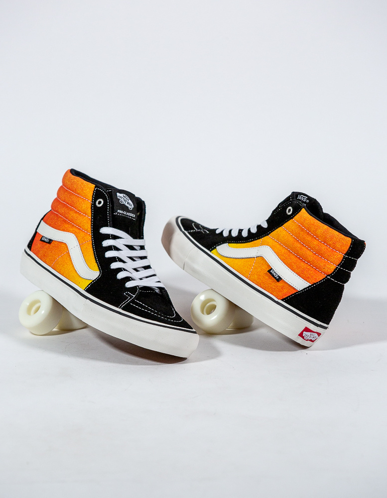 orange skate shoes