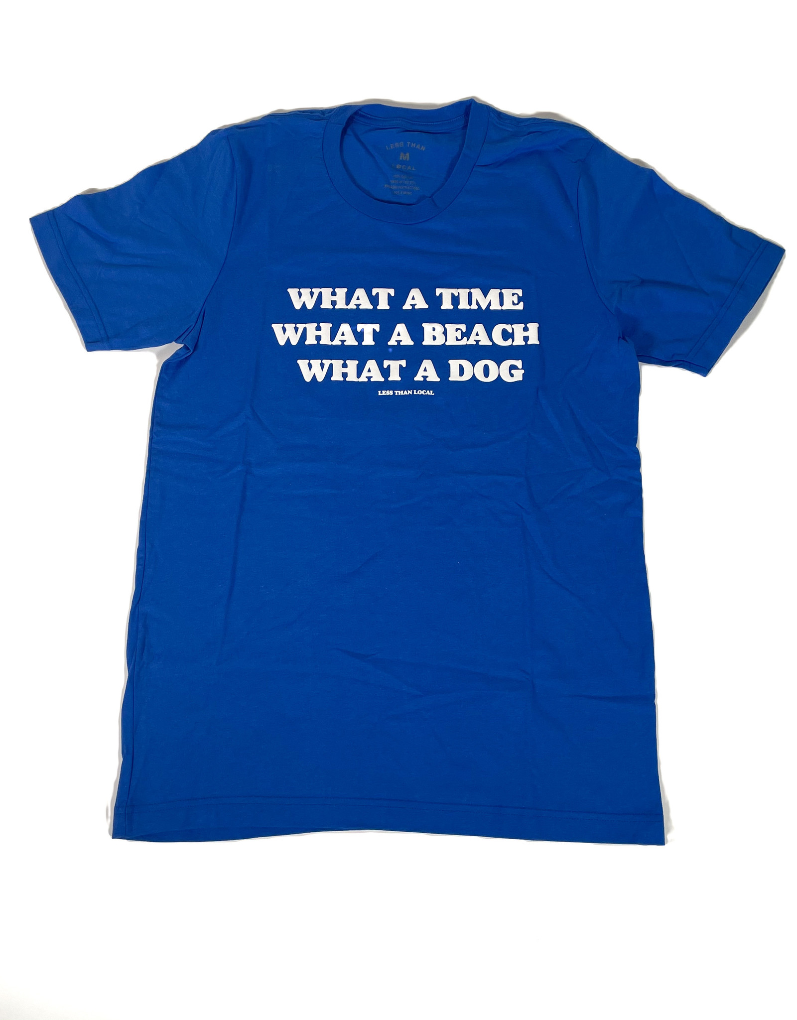 LESS THAN LOCAL LESS THAN LOCAL WHAT A DOG SHIRT - BLUE