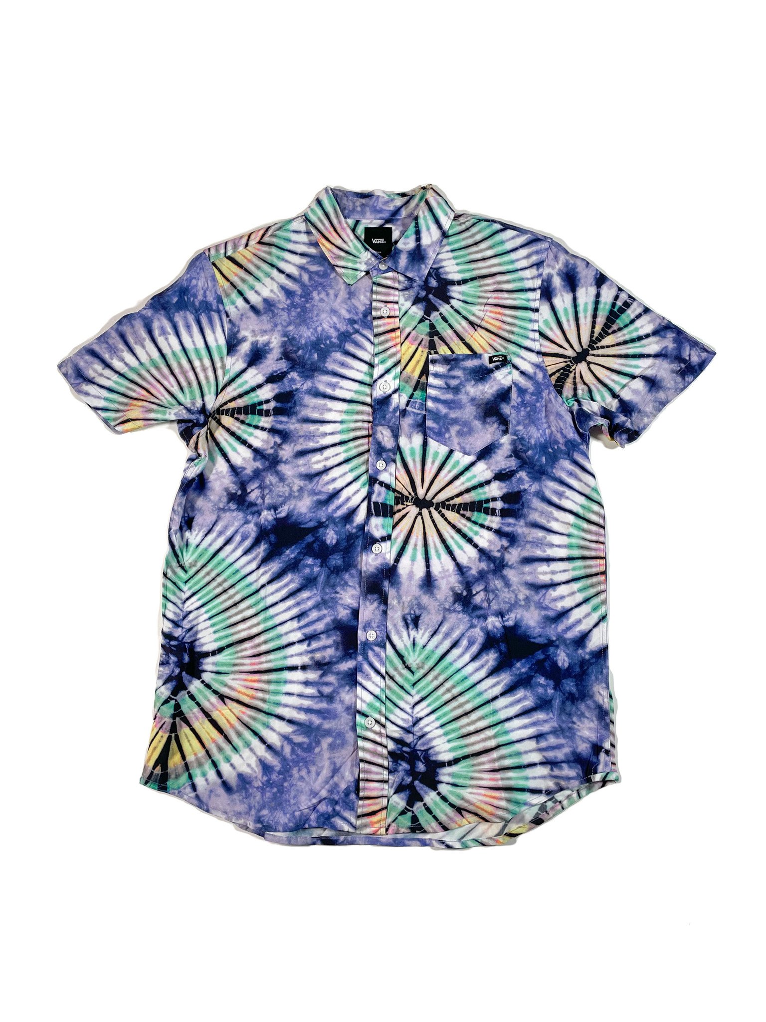 VANS NEW AGE TIE DYE S/S BUTTON - NEW AGE PURPLE