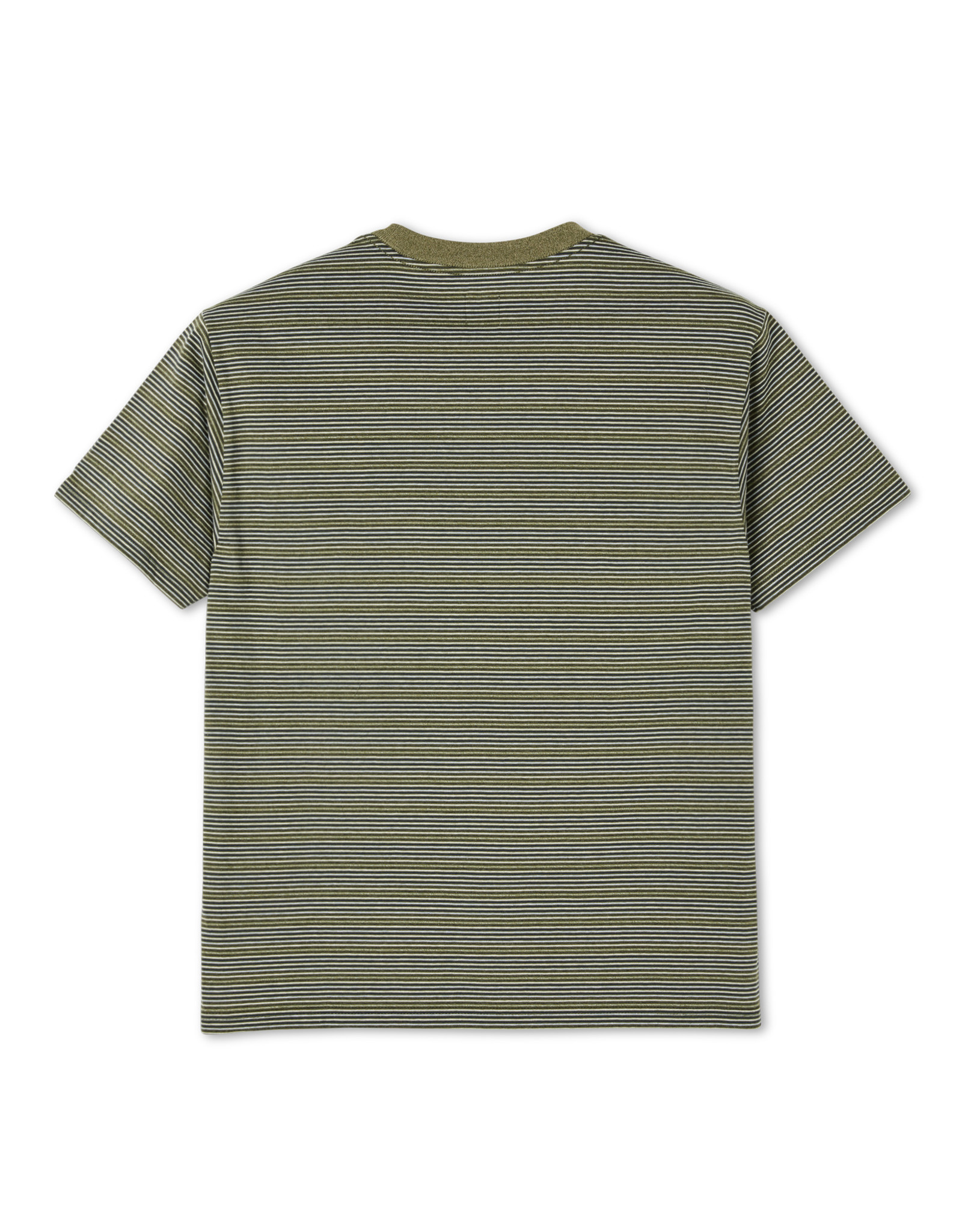 POLAR STRIPE POCKET TEE - ARMY GREEN