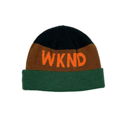 WKND COLLISION BEANIE - JADE/BROWN