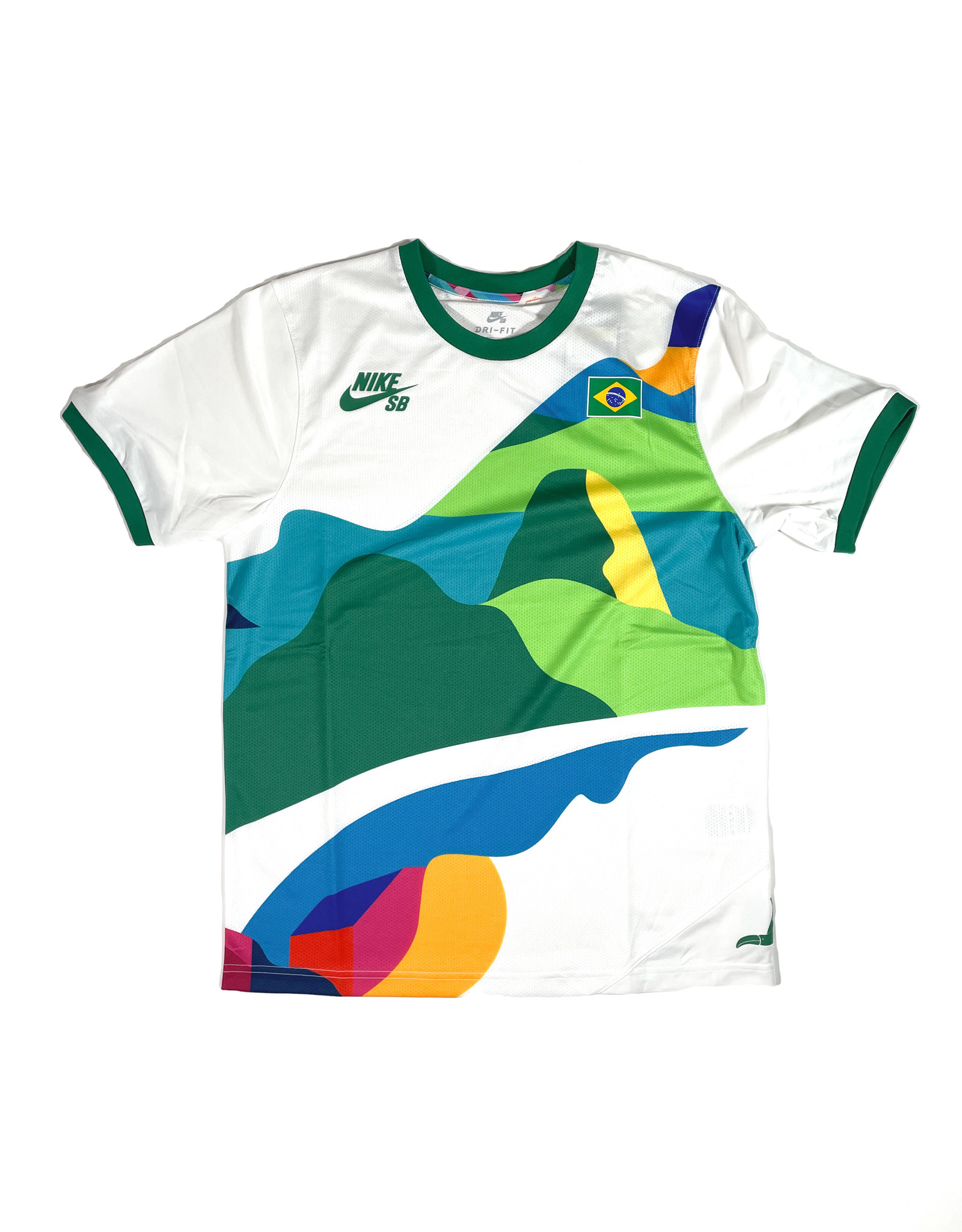 NIKE SB BRAZIL SHIRT - WHITE/CLOVER 