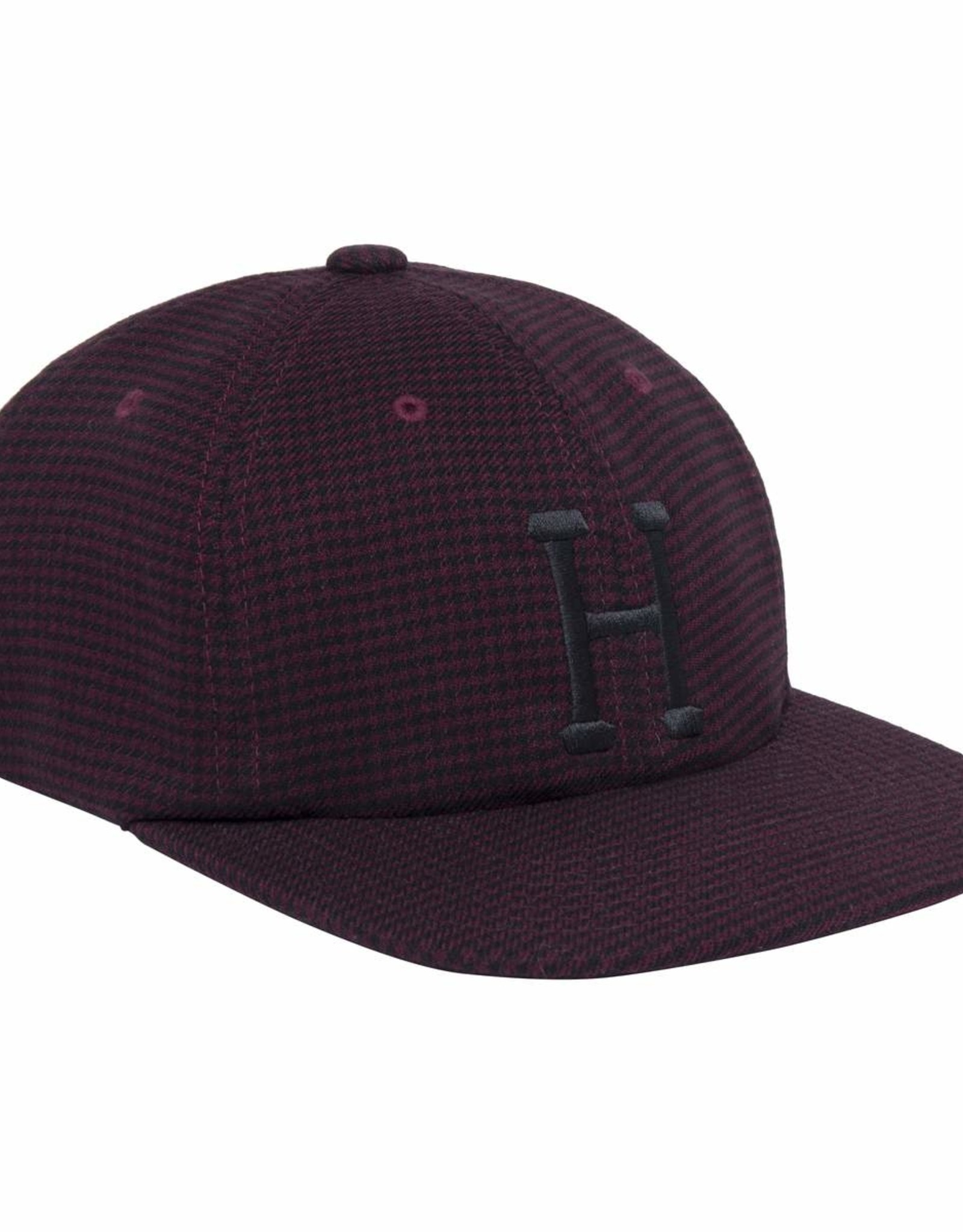 HUF CLASSIC H HOUNDSTOOTH 6 PANEL - BLOODSTONE