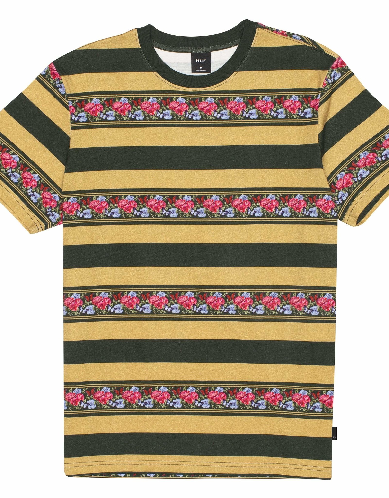 HUF MONARCH STRIPE TEE S/S - CAMEL