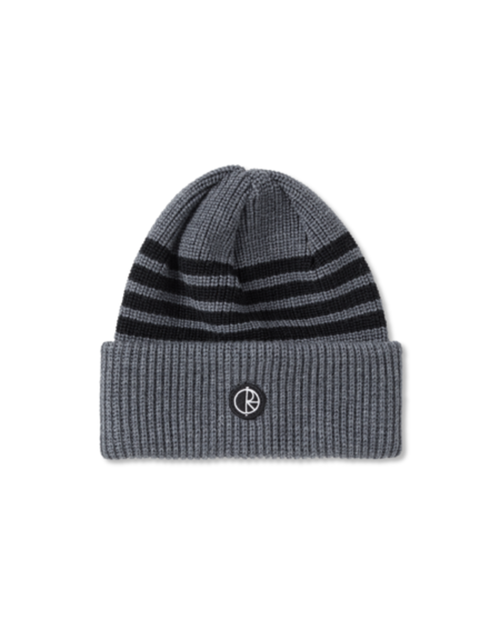 POLAR STRIPE MERINO BEANIE - GREY