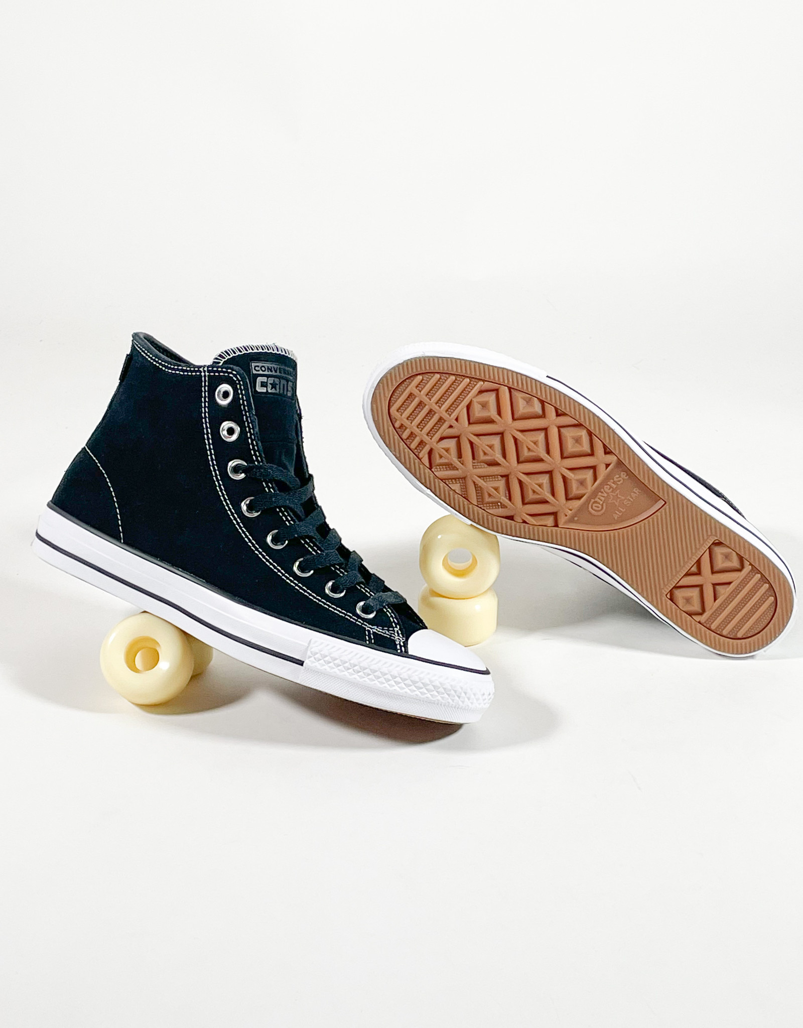 CONVERSE CONS CTAS PRO HI- (SUEDE) BLACK/BLACK/WHITE