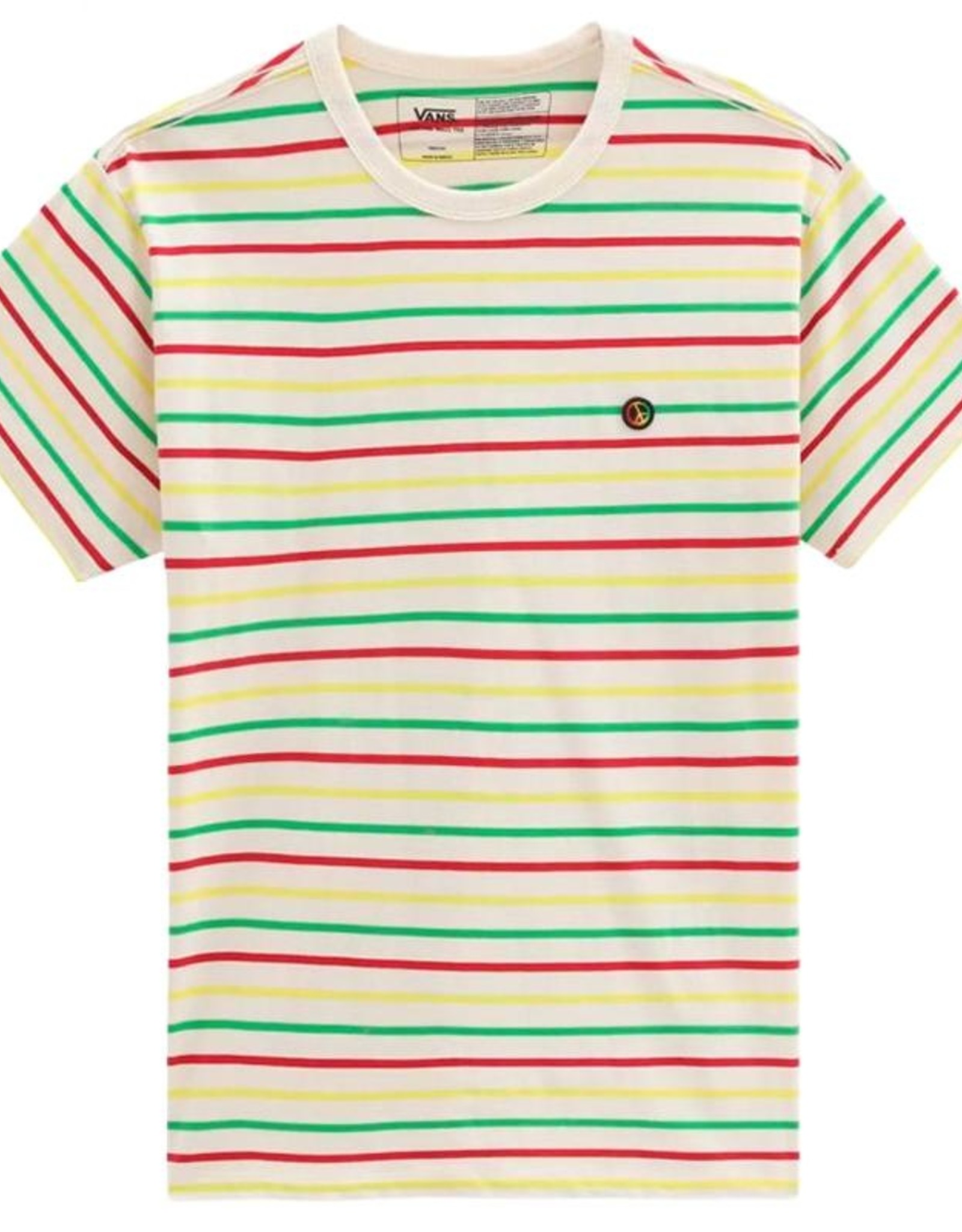 VANS TYSON PETERSON STRIPED OFF THE WALL CLASSIC TEE - WHITE