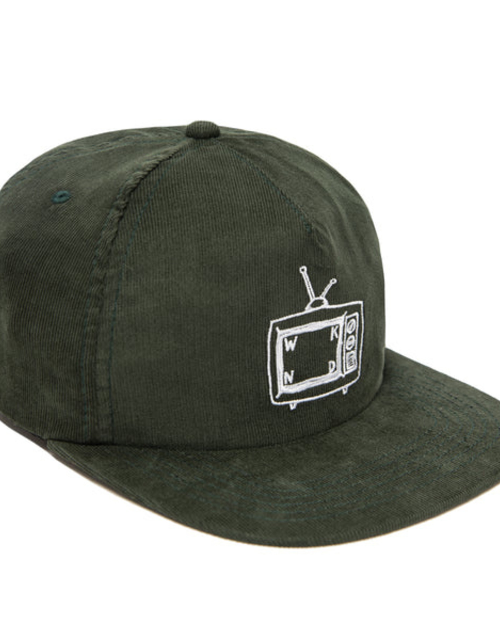 WKND CORD TV LOGO 5 PANEL CAP - GREEN