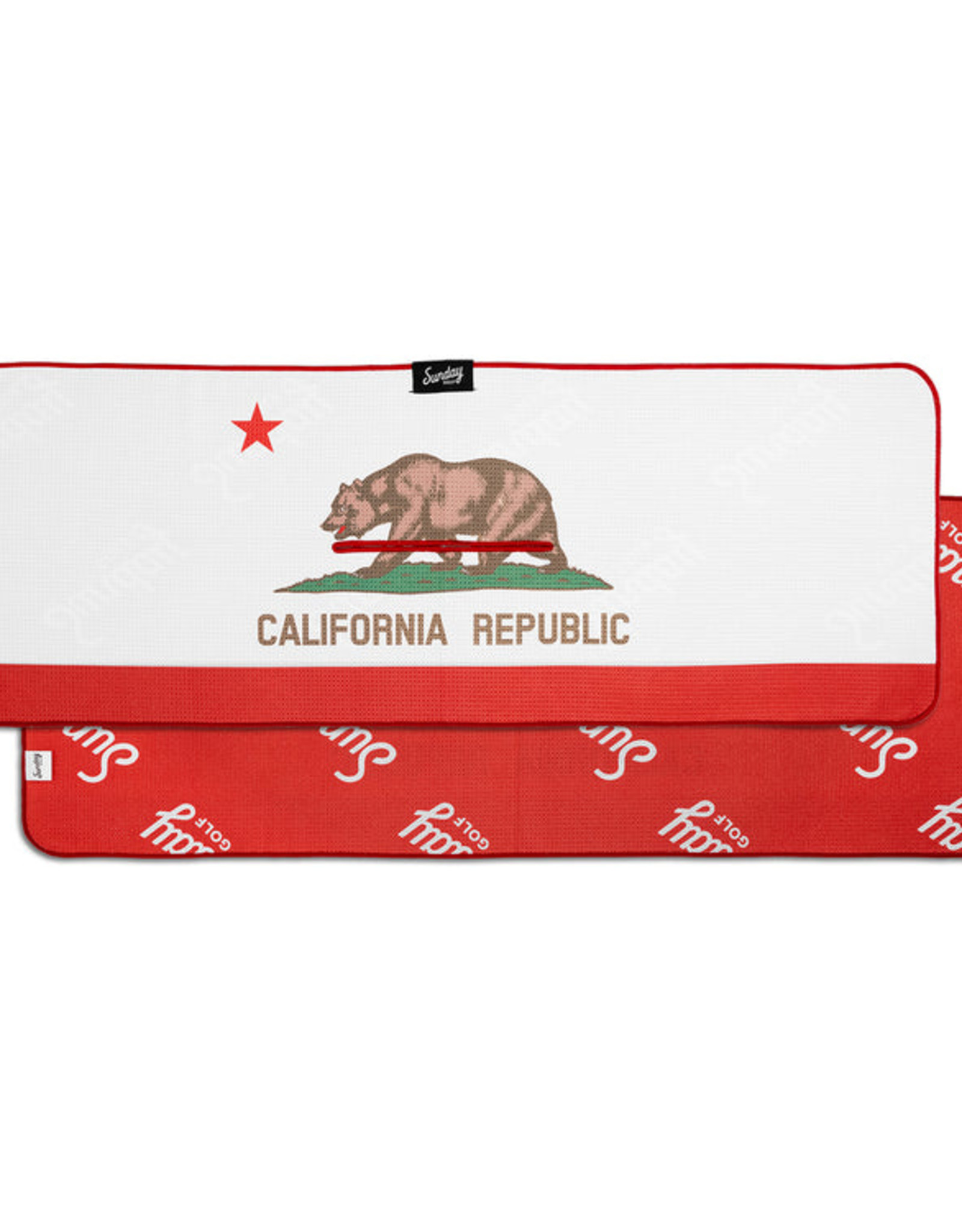 SUNDAY GOLF SUNDAY GOLF TOWELS - CALIFORNIA FLAG