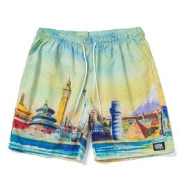 HUF CULTURE EASY SHORT - YELLOW