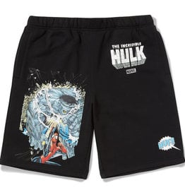 HUF X MARVEL BATTLE FLEECE SHORT - BLACK