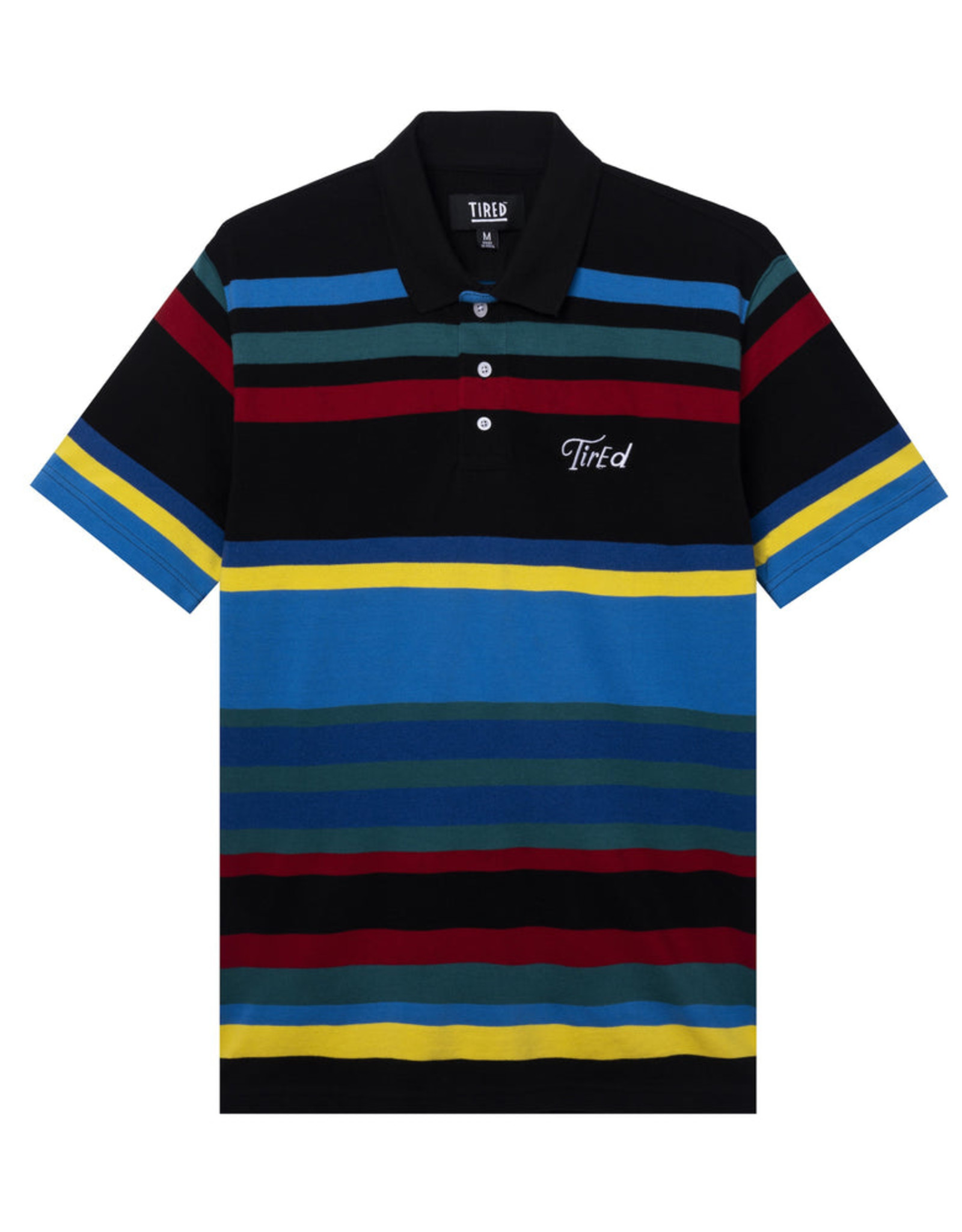 TIRED SKATEBOARDS TIRED STRIPED POLO - MULTI