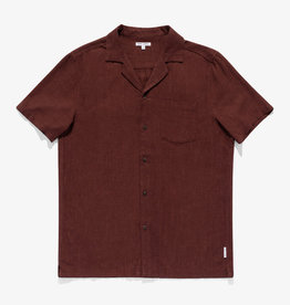 BANKS JOURNAL BANKS JOURNAL BRIGHTON S/S SHIRT - BITTER CHOCOLATE