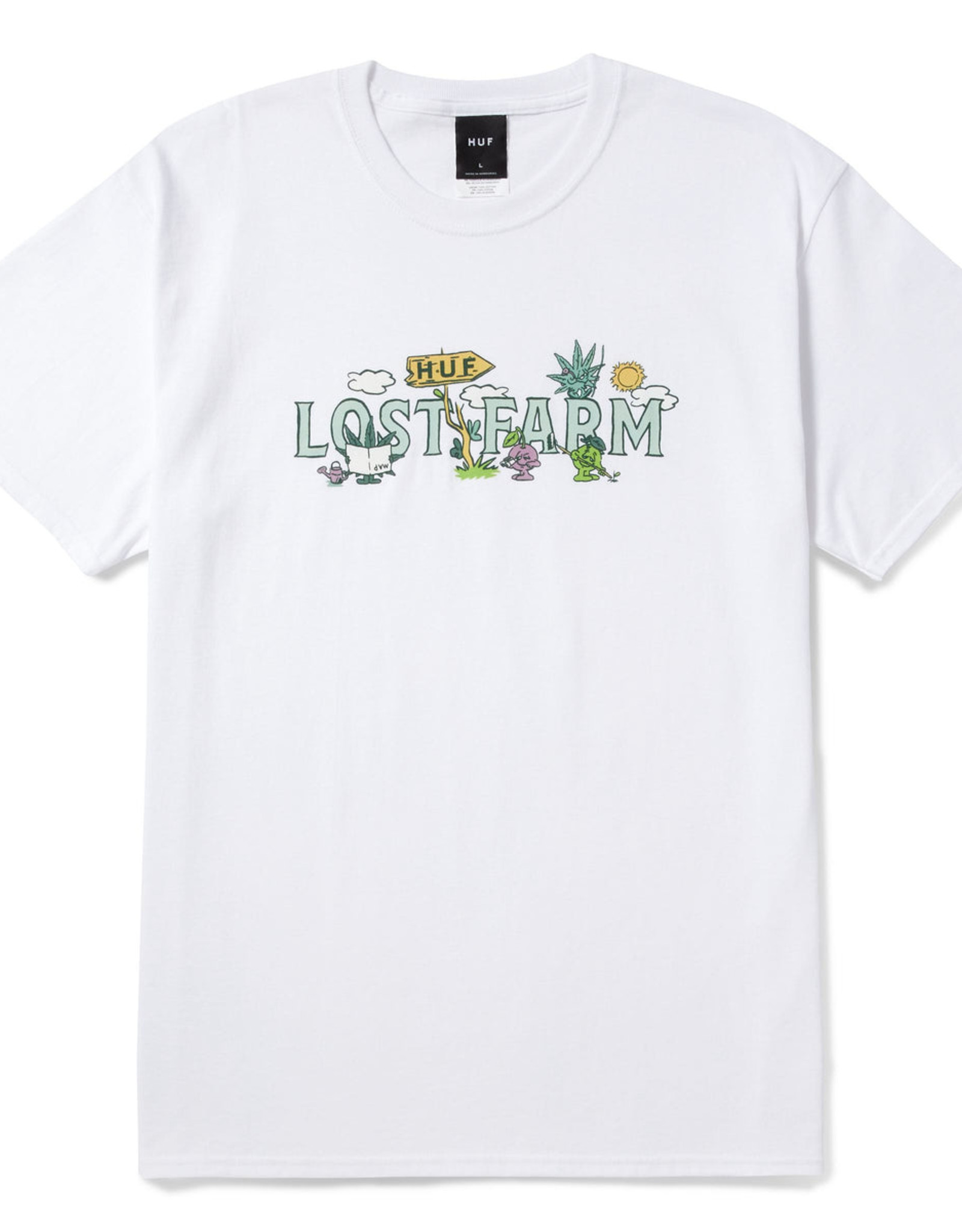 HUF X LOST FARMS S/S TEE - WHITE