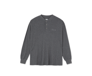 ANCELLM HENLEY RIB LS T-SHIRT （GRAY） polar-rib-henley-l-s-shirt-