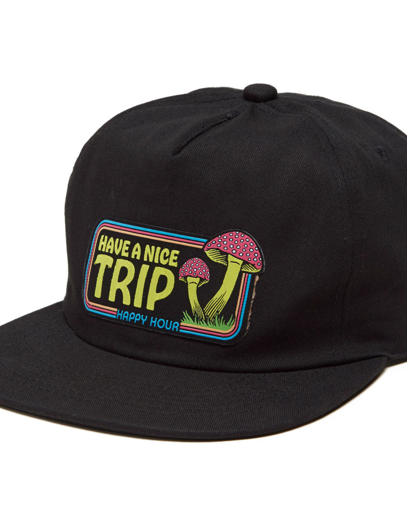 HAPPY HOUR HAVE A NICE TRIP HAT - BLACK