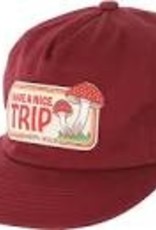 HAPPY HOUR HAVE A NICE TRIP HAT - BURGUNDY