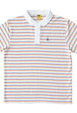 WORBLE WORBLE CLOUD THING STRIPE POLO - WHITE