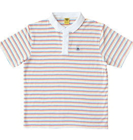WORBLE WORBLE CLOUD THING STRIPE POLO - WHITE