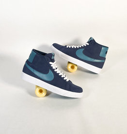 NIKE NIKE SB ZOOM BLAZER MID MIDNIGHT NAVY/NOISE AQUA-MIDNIGHT NAVY