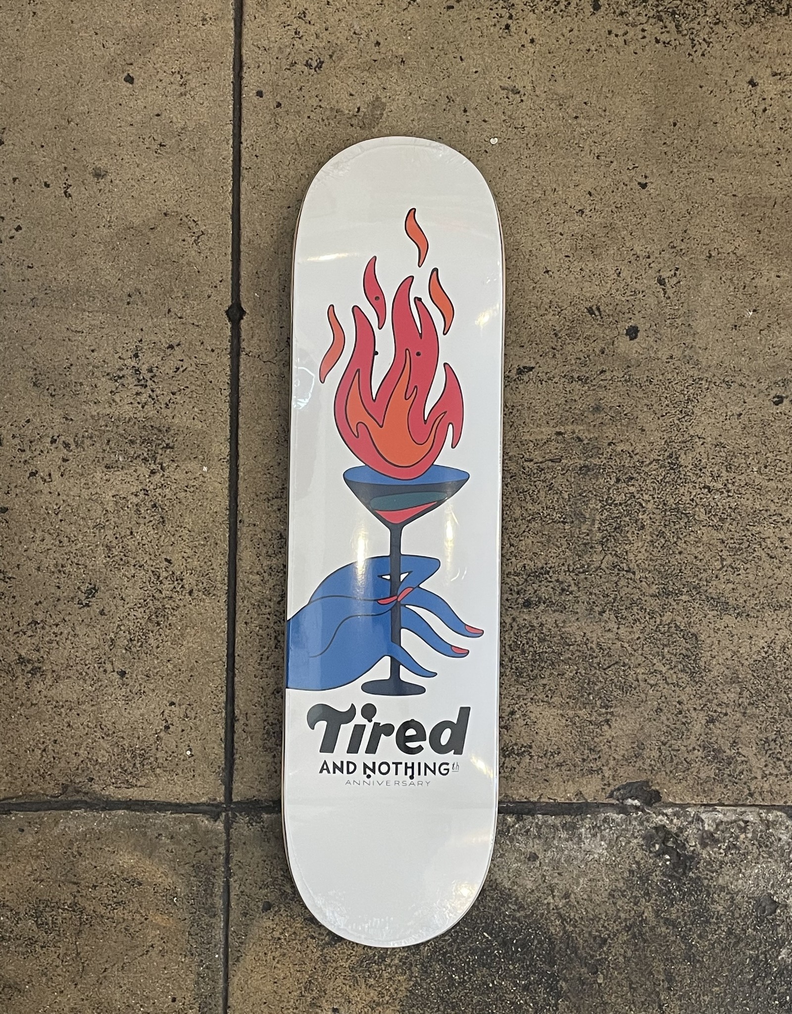 TIRED SKATEBOARDS TIRED NOTHINGTH ANNIVERSARY DECK - 8.25