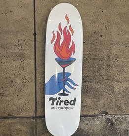 TIRED SKATEBOARDS TIRED NOTHINGTH ANNIVERSARY SHAPED DECK - 8.725