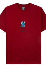 TIRED SKATEBOARDS TIRED GHOST S/S TEE - CARDINAL