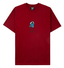 TIRED SKATEBOARDS TIRED GHOST S/S TEE - CARDINAL