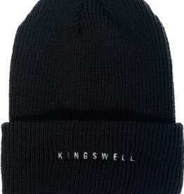 KINGSWELL KINGSWELL EMBROIDERED BEANIE - BLACK