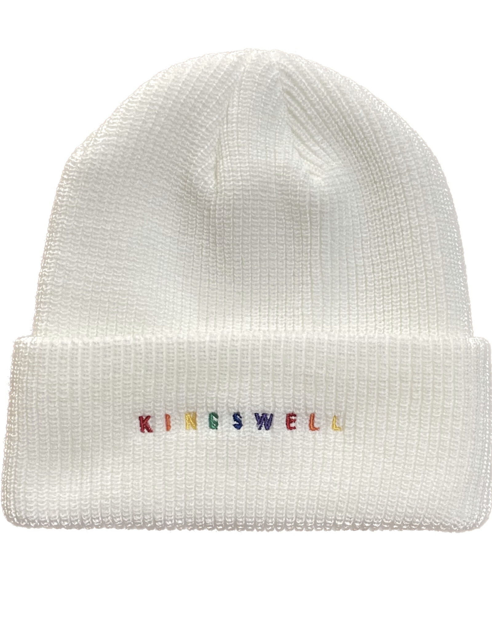 KINGSWELL KINGSWELL EMBROIDERED BEANIE - RAINBOW