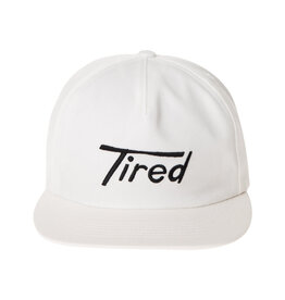 TIRED SKATEBOARDS TIRED OLD MOBIL 5 PANEL CAP - SNOW