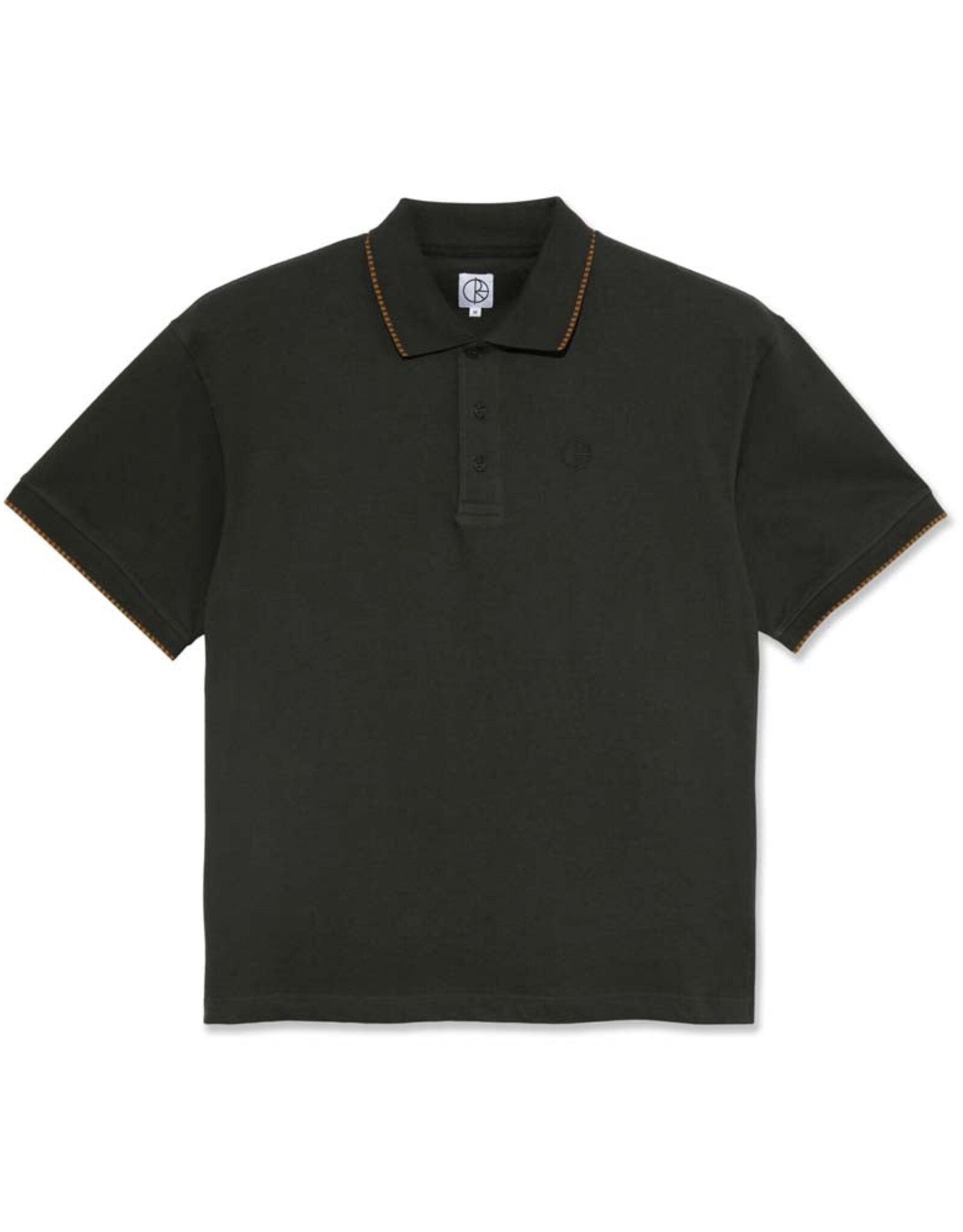 POLAR CHECKERED SURF S/S POLO - DIRTY BLACK