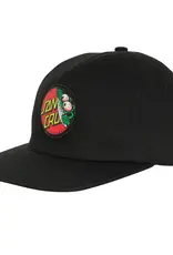 SANTA CRUZ SANTA CRUZ BEWARE DOT SNAPBACK HAT - BLACK