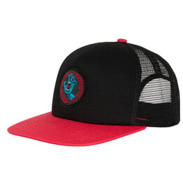 SANTA CRUZ SANTA CRUZ SCREAMING 50 MESH TRUCKER HAT - BLK/RED