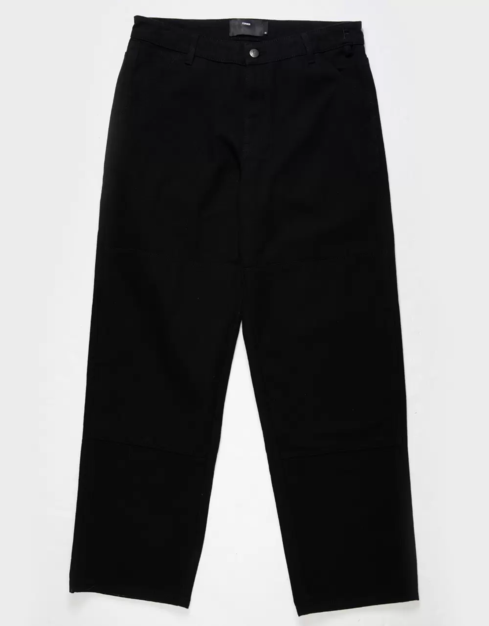 FORMER FORMER DISTEND DBL KNEE PANT - BLACK