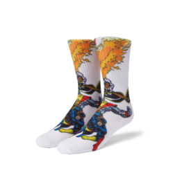 HUF SENSE SHATTERING CREW SOCK - WHITE