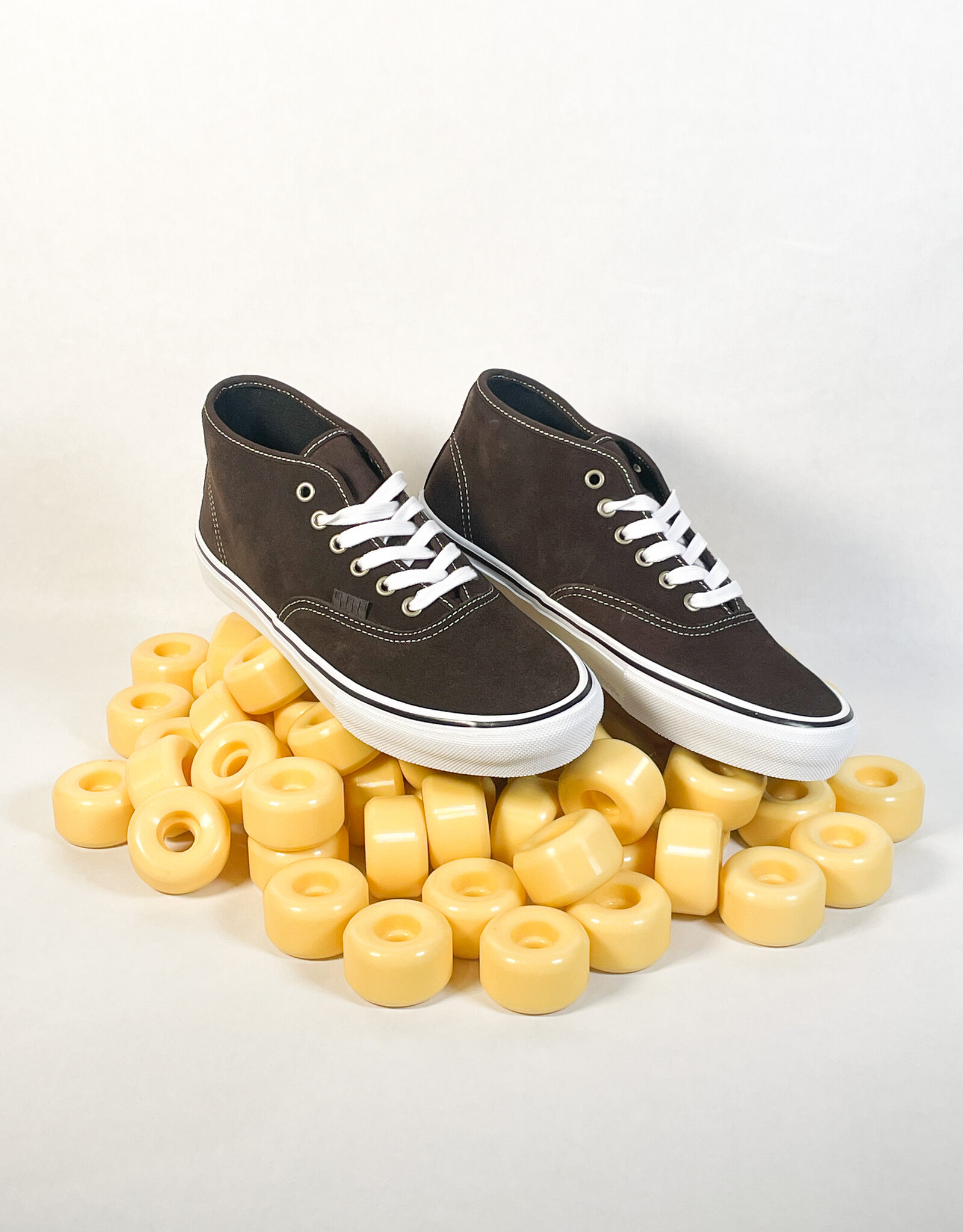 VANS SKATE AUTHENTIC MID VCU - DARK BROWN/WHITE