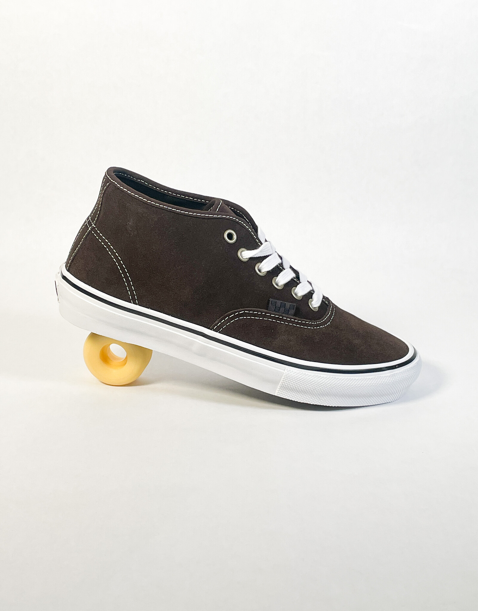 VANS SKATE AUTHENTIC MID VCU - DARK BROWN/WHITE