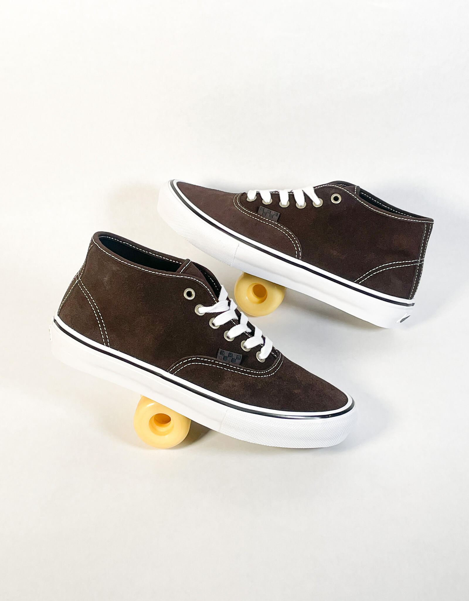 VANS SKATE AUTHENTIC MID VCU - DARK BROWN/WHITE