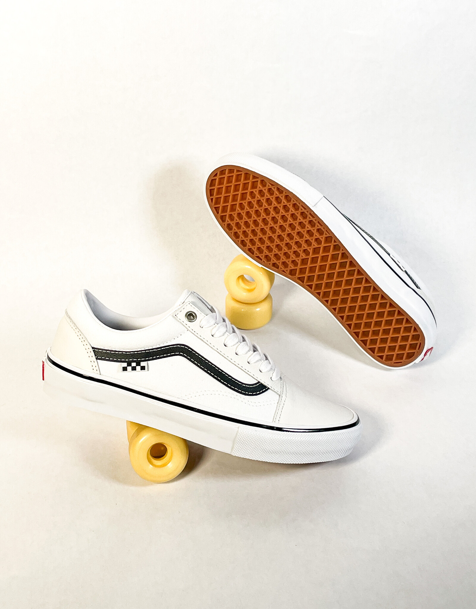 VANS SKATE OLD SKOOL LEATHER - WHITE/WHITE