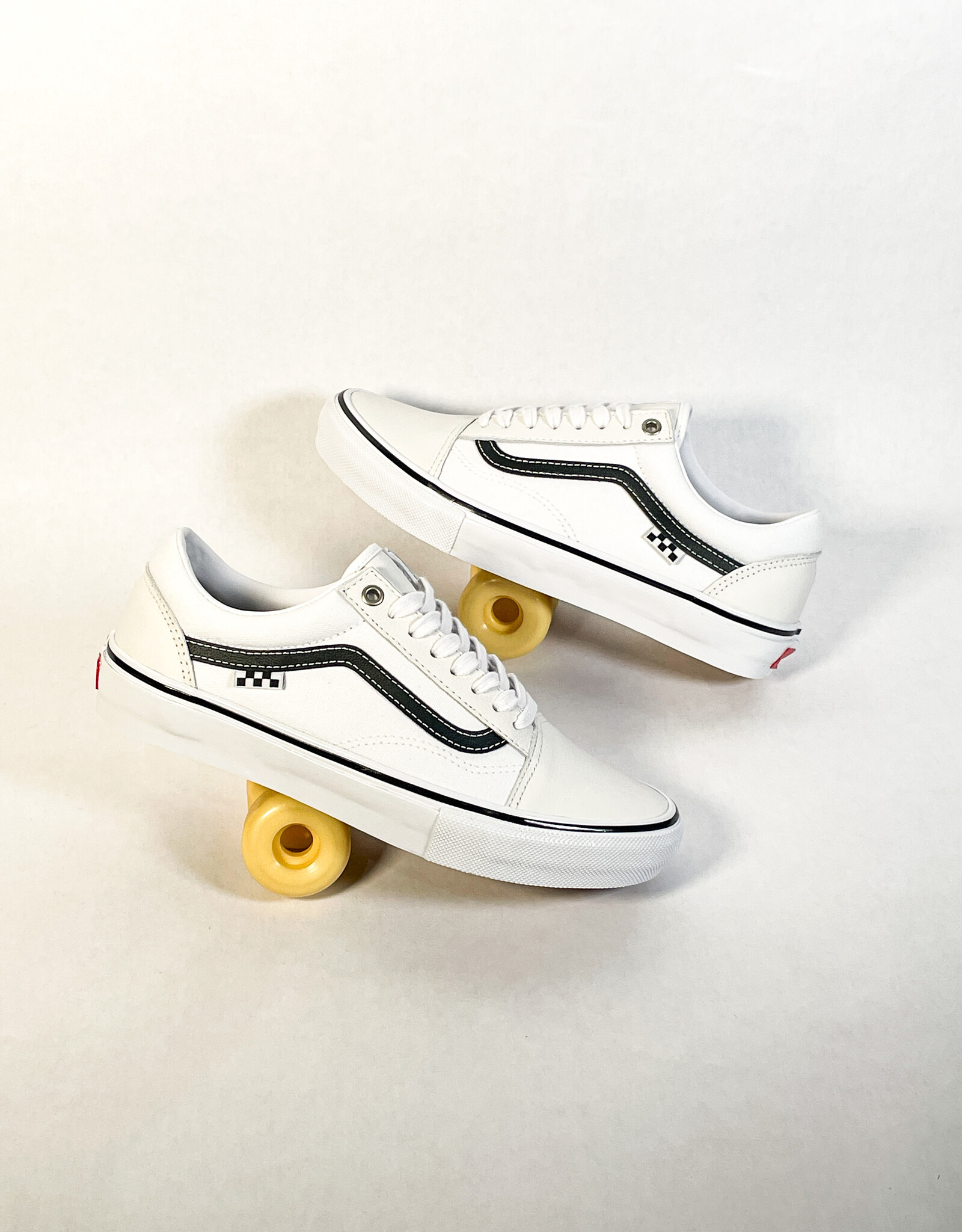 VANS SKATE OLD SKOOL LEATHER - WHITE/WHITE