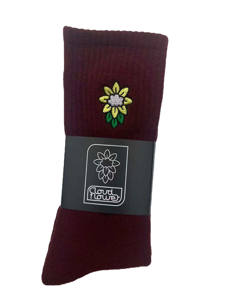 SHASHI Socks - Sweet Burgundy w/ Silver