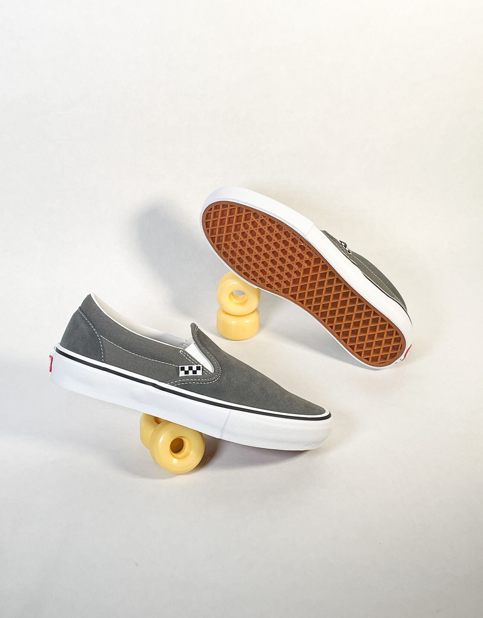 VANS MN SKATE SLIP-ON PEWTER/WHITE