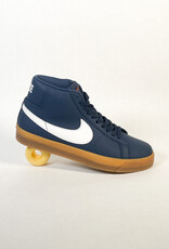 NIKE SB ZOOM BLAZER MID NAVY/WHITE-NAVY-GUM LIGHT BROWN