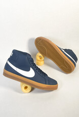 NIKE SB ZOOM BLAZER MID NAVY/WHITE-NAVY-GUM LIGHT BROWN