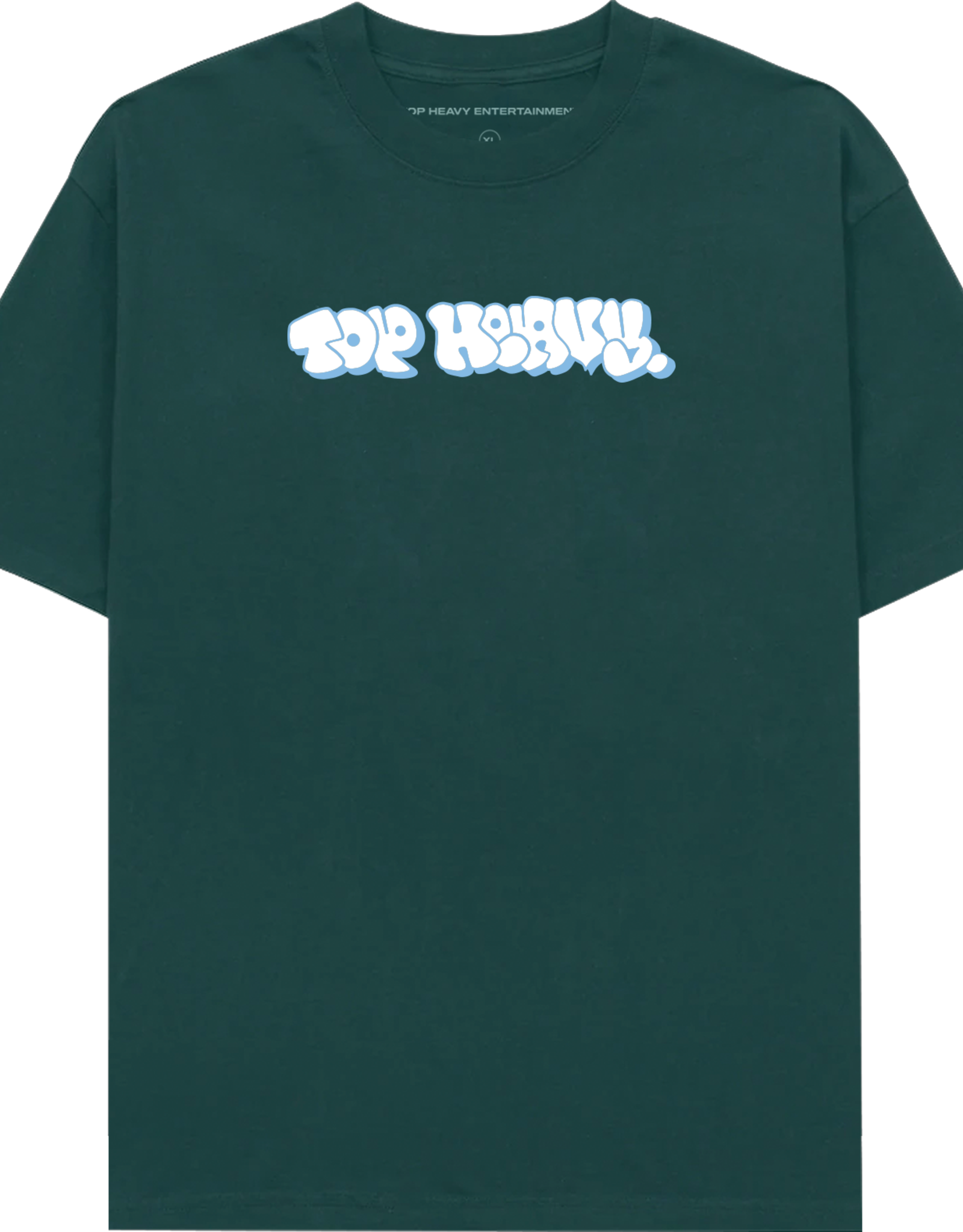 TOP HEAVY ENTERTAINMENT TOP HEAVY OG THROWIE TEE - FOREST / BABY BLUE