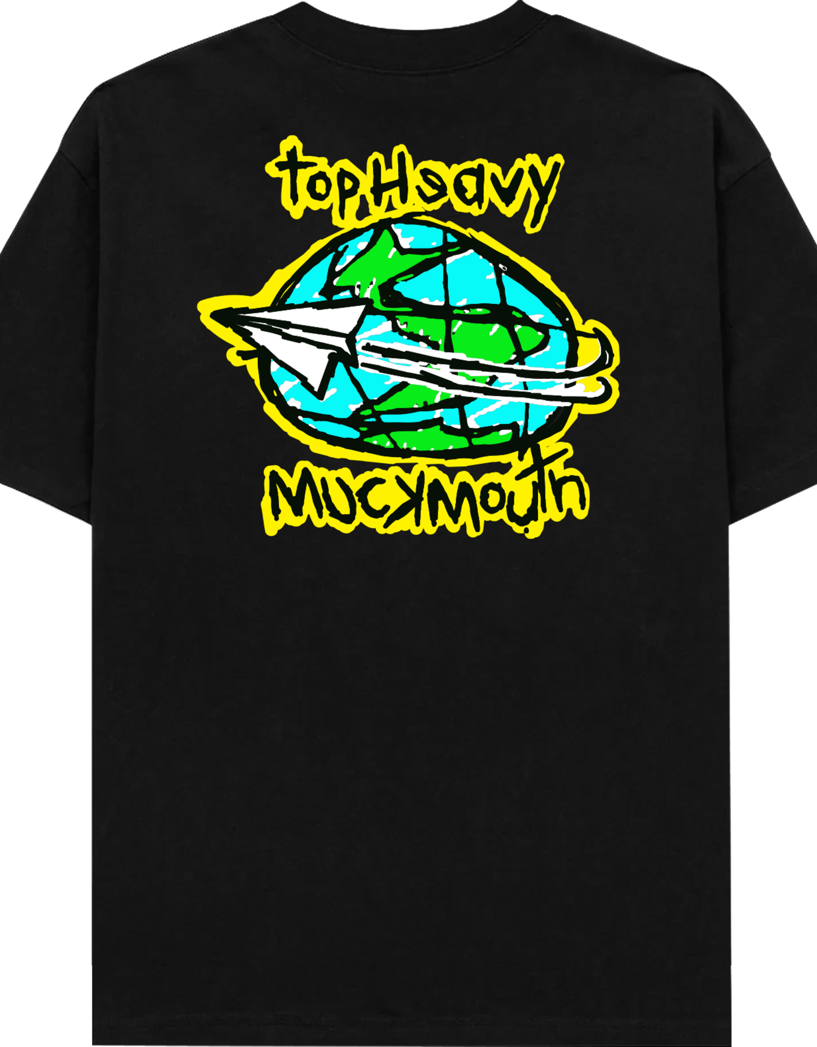 TOP HEAVY ENTERTAINMENT TOP HEAVY MUCKMOUTH COLLAB TEE - BLACK