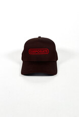 CORPORATE SKATEBOARDS CORPORATE LOGO HAT - BROWN/RED